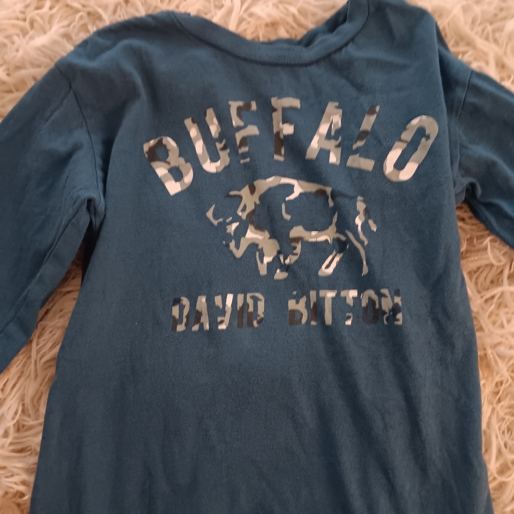 Buffalo David Button Blue Long Sleeve Boys Size 6 - Picture 3 of 3